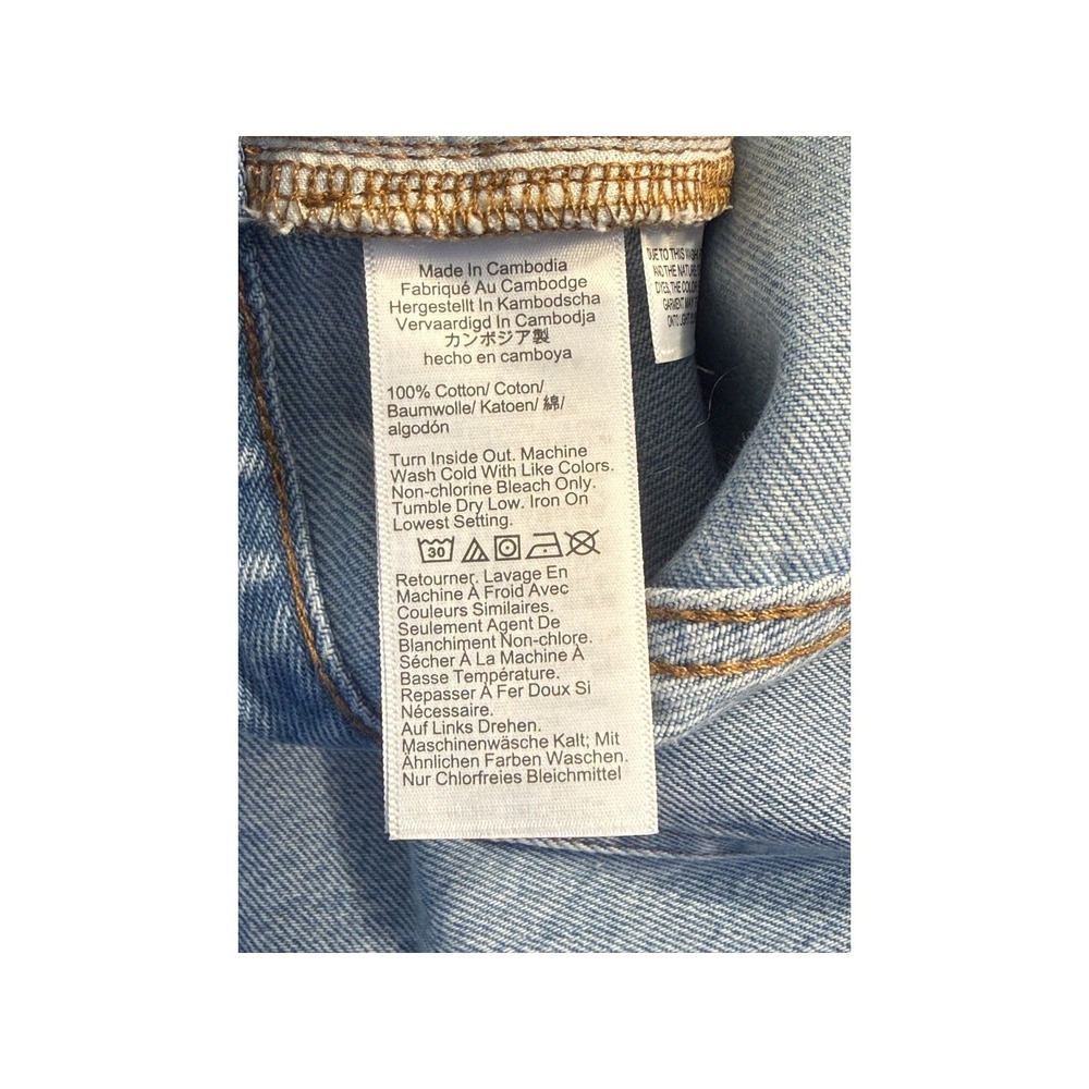 Madewell The Essex Long Baggy Short Londe Wash Denim Raw Hem NU026 Size 16 33 - Picture 5 of 8